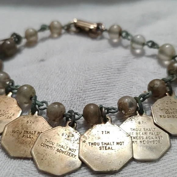 Vintage 10 Commandments Charm Bracelet - Picture 5 of 5